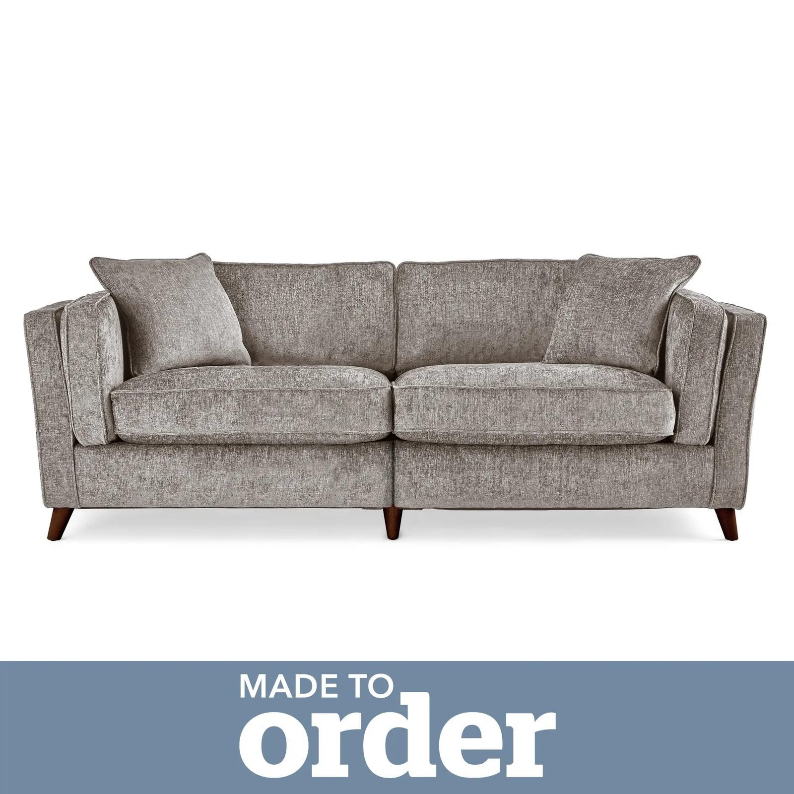 Arabella 4 Seater Sofa Luxury Chenille Grey