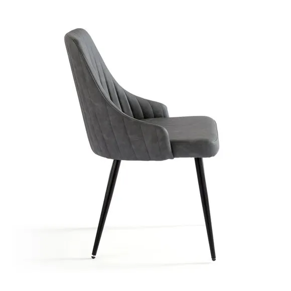 Shea Set of 2 Dining Chairs, Faux Leather 5