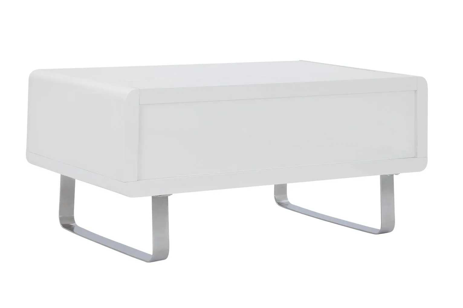 Habitat Sleigh Gloss Gas Lift Coffee Table - White