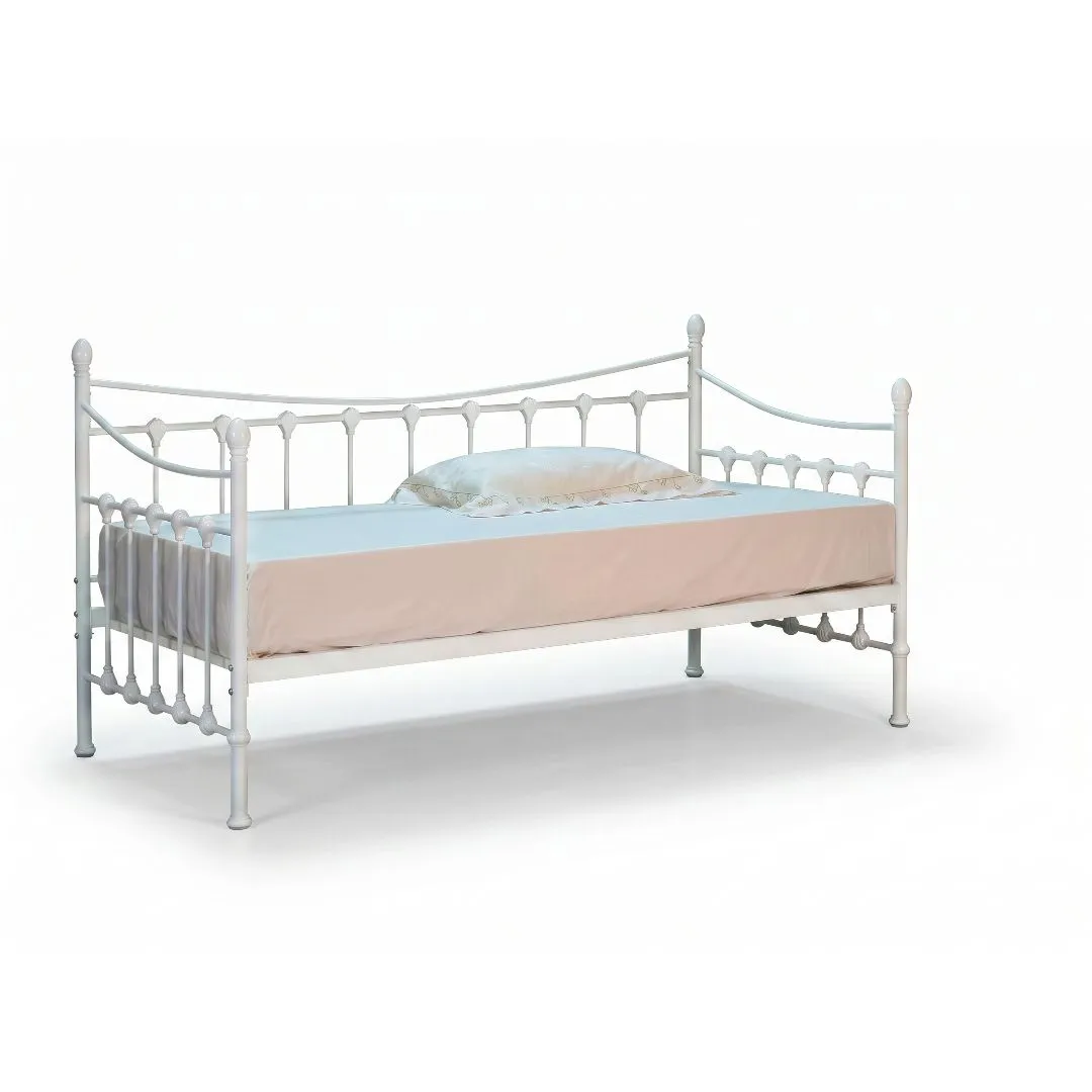 Comfy Living Ltd White Ornate Metal Day Bed 2