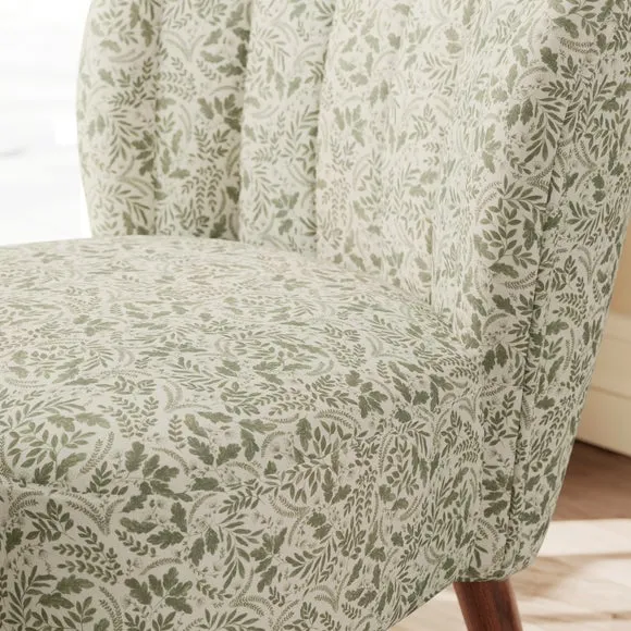 Colette Wild Harvest Leaves Print Accent Chair 3