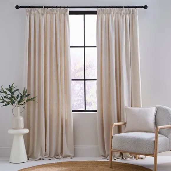Linen Blend Pencil Pleat Curtains 2