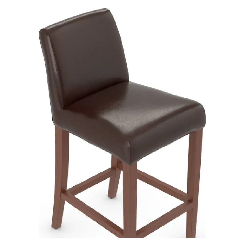 netfurniture Greta Walnut Bar Stool Brown Aniline Leather Fully Assembled 6