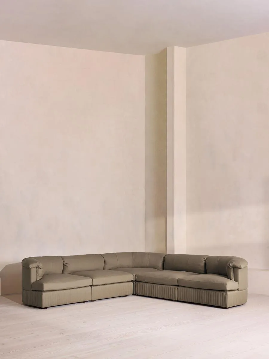 Oona Deep Sit Modular Sofa, Corner Sofa, Linen, Mushroom
