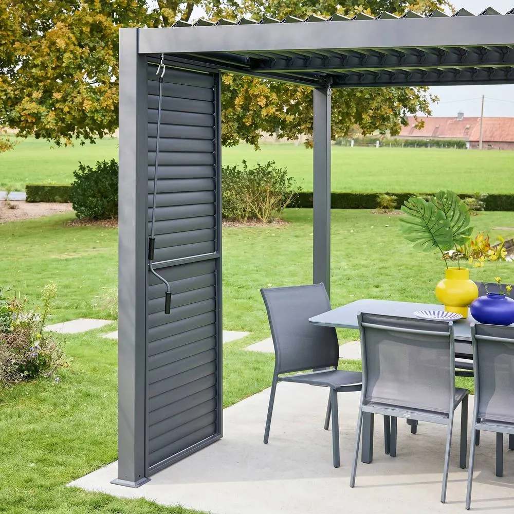 sweeek Adjustable slat louver panel 100cm for Palace pergola in Dark Grey 6