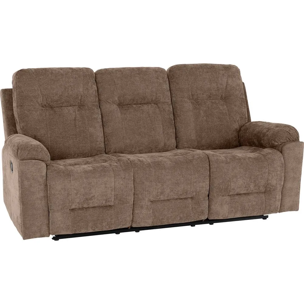 Seconique Guildford 3 Seater Recliner Sofa - Antelope Brown Fabric 4
