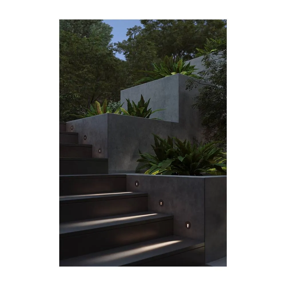 Netlighting Bat Outdoor Recessed Wall Lamp Brown LED 2.2W 2700K IP66 2