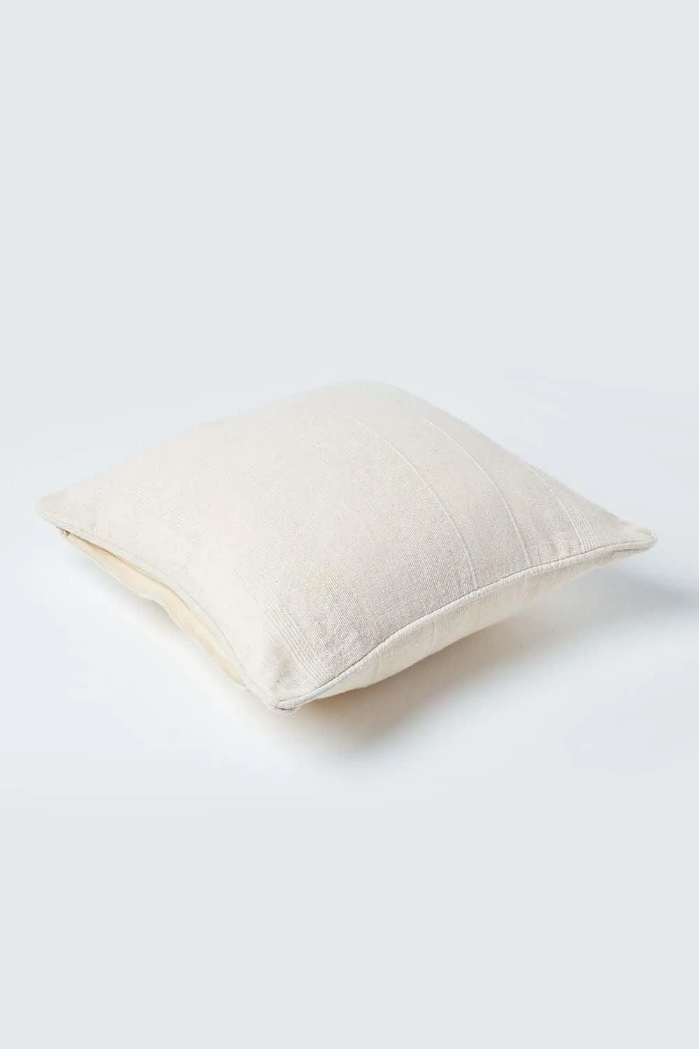 Homescapes Cotton Rajput Ribbed Cushion Cover in Natural 3