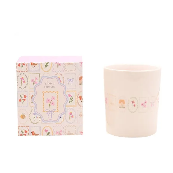 Love Life Lychee & Raspberry Ceramic Candle 2