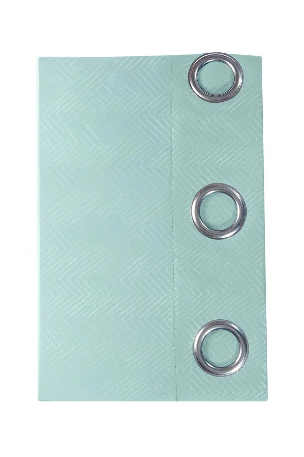 Homescapes Herringbone Blackout Curtains Pair Eyelet Style in Light Blue 5