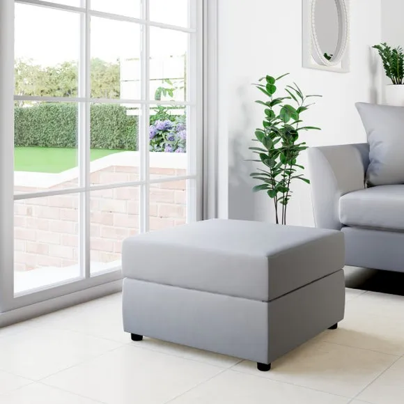 Square Opulent Velvet Storage Footstool 1