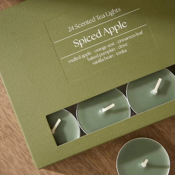 Set of 24 Spiced Apple & Cinnamon Tealights 2
