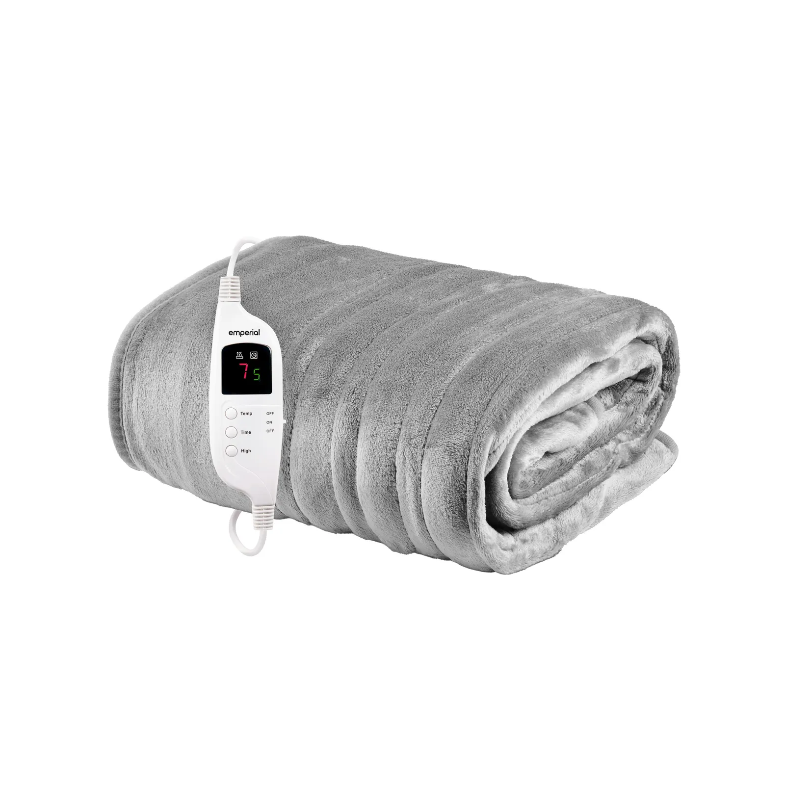 Emperial Electric Heated Throw Blanket in Grey