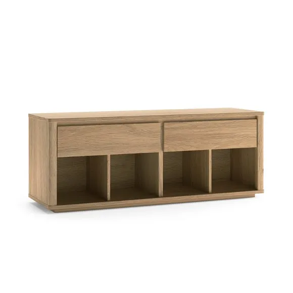 Malik Hallway Bench, Light Oak Effect 2