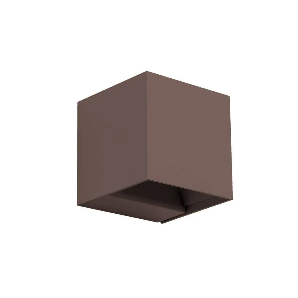 Netlighting Rex Outdoor Up Down Wall Lamp Brown LED 6.6W 3000K IP54 On Off