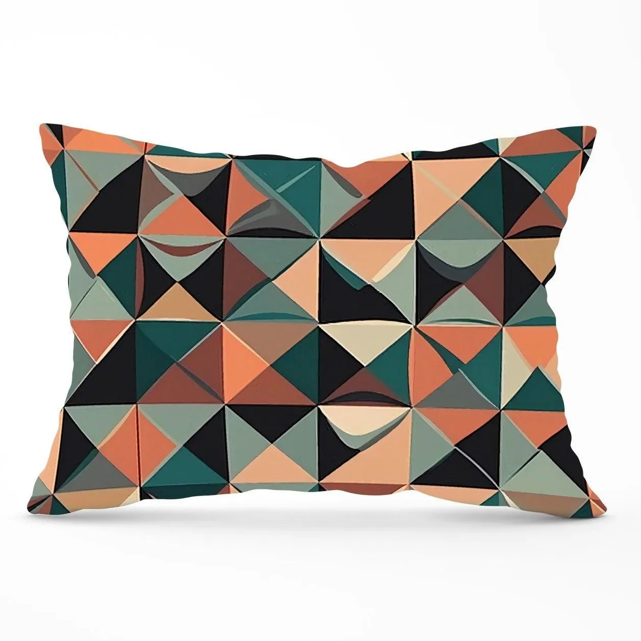 Warren Reed - Designer Geometric Print Pattern Cushions in Green