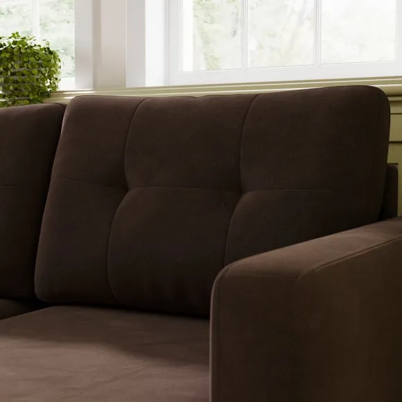 Barker Velvet Trundle Corner Chaise Sofa Bed 4