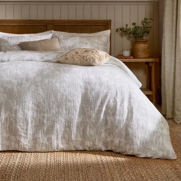 Voyage Braeflower 100% Cotton Muslin Duvet Cover & Pillowcase Set 3