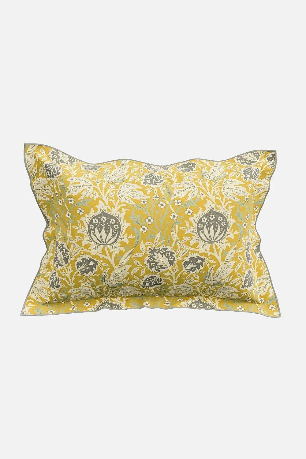 Morris & Co 'Elmcote' Cotton Duvet Cover Set in Yellow 4