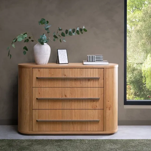 Bentley Designs Vega Knotty Oak 3 Drawer Chest