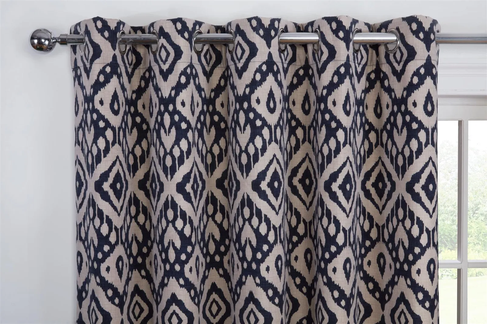 Sundour Marrakech Eyelet Curtains in Blue 2
