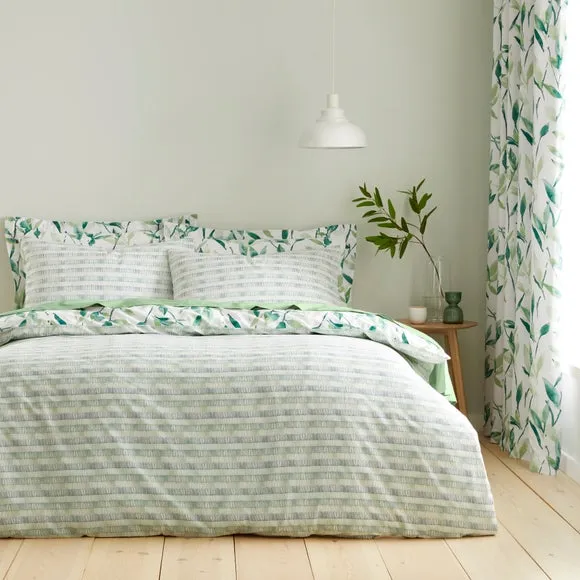 Zen Reversible Polycotton Duvet Cover and Pillowcase Set 3