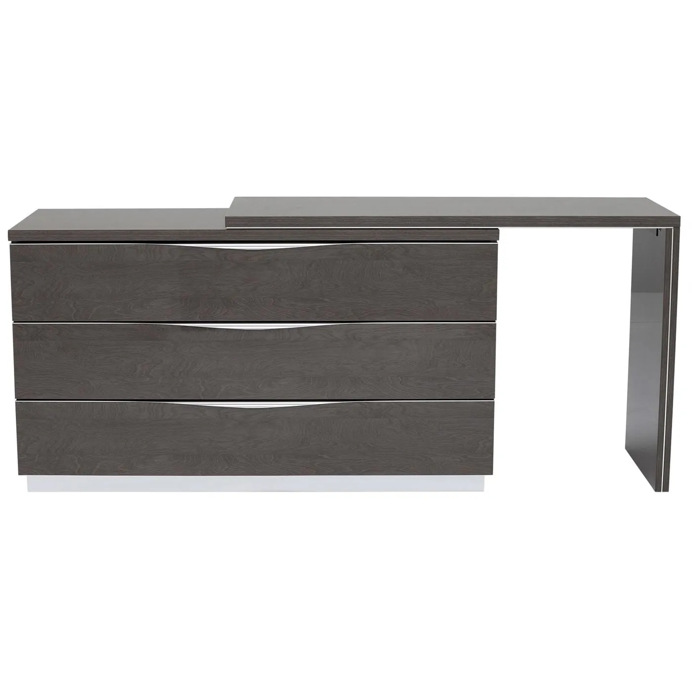 Lutyen Dresser Toilette With 3 Drawers Large, Brown Gloss | Barker & Stonehouse 2