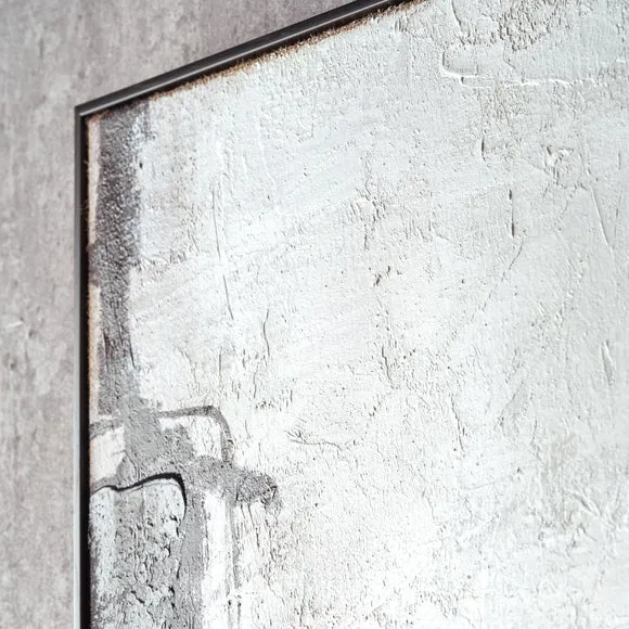 Monochrome Abstract Black Framed Canvas 2
