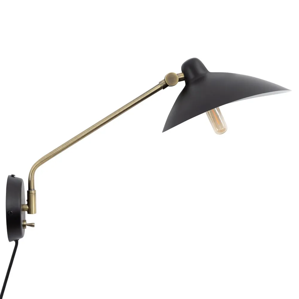 Heal's Milton Swing Arm Wall Light Black 2