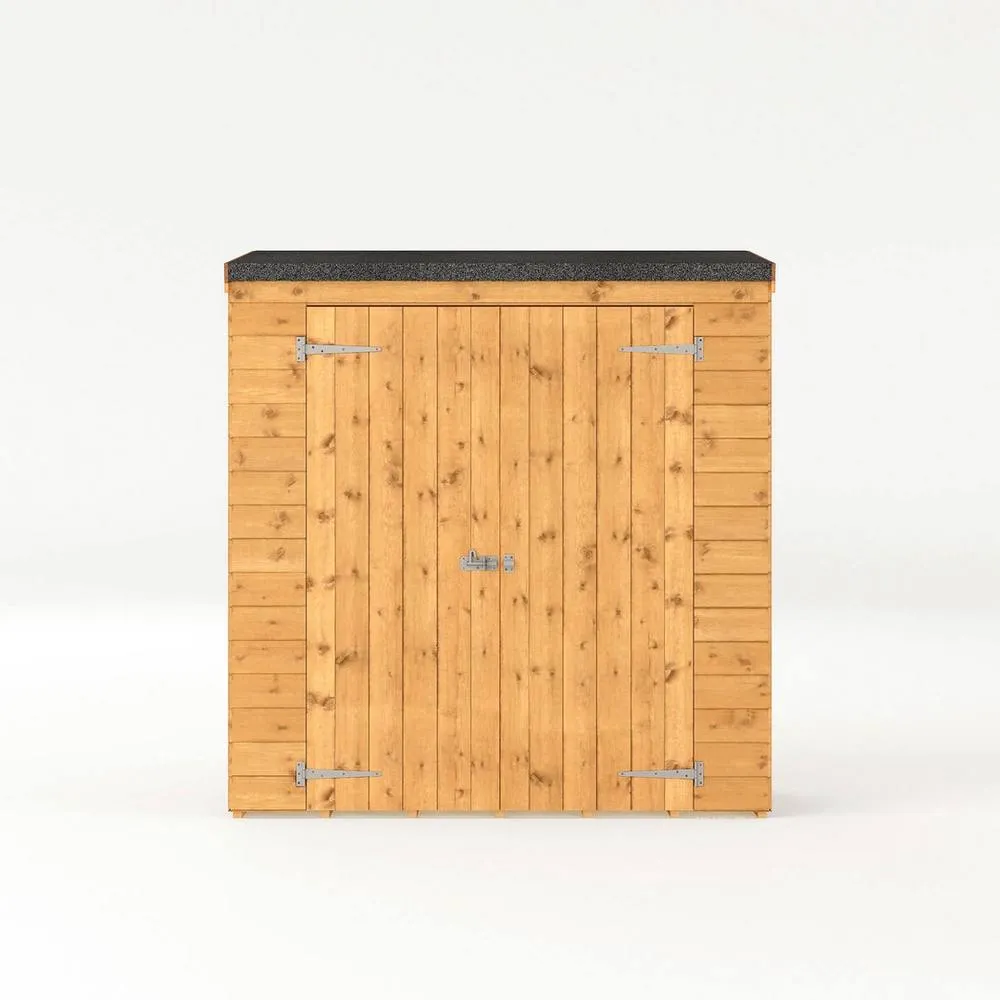 Mercia Tongue & Groove Pent Storage Shed - L87.1 x W181.6 x H196.4 cm in Brown 2