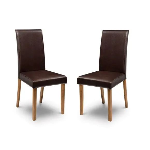 Hudson Set Of 2 Dining Chairs, Faux Leather 2