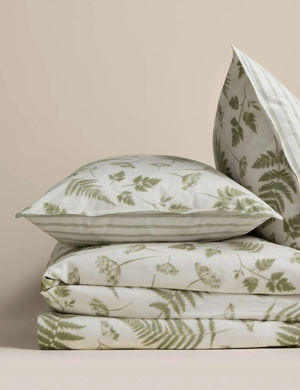 M&S Cotton Rich Fern Bedding Set Fern