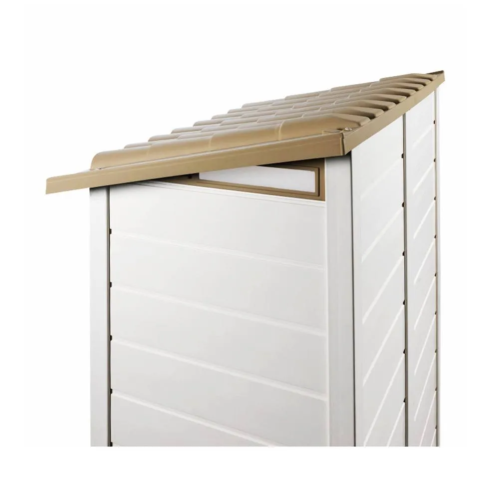 Shires Tuscany Evo 4' x 2'6" 100 Plastic Garden Storage Shed Single door in White 3