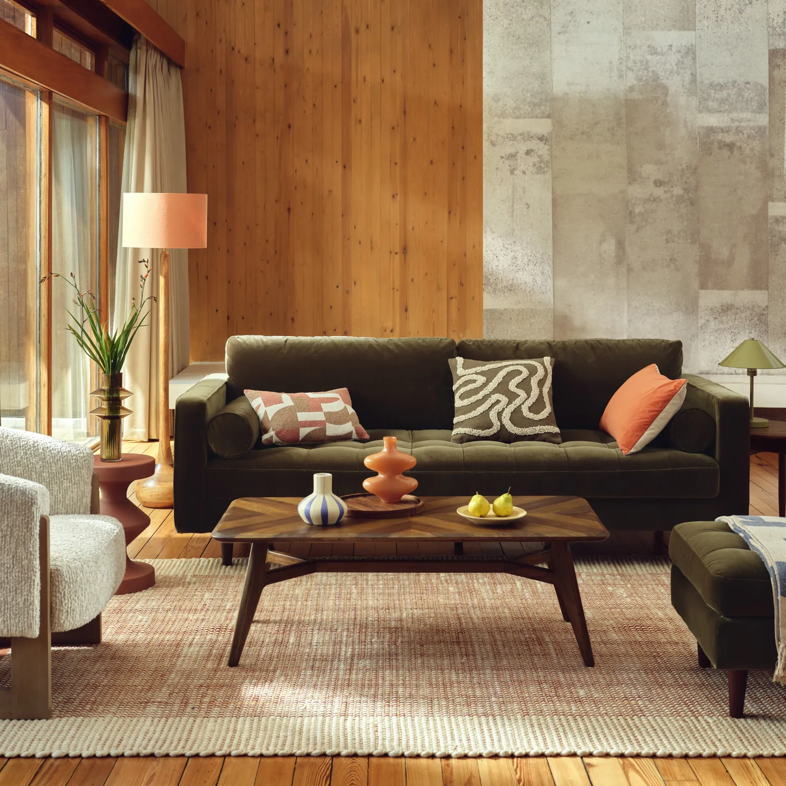 Hemingway 3 Seater Sofa, Green Velvet | Barker & Stonehouse 2
