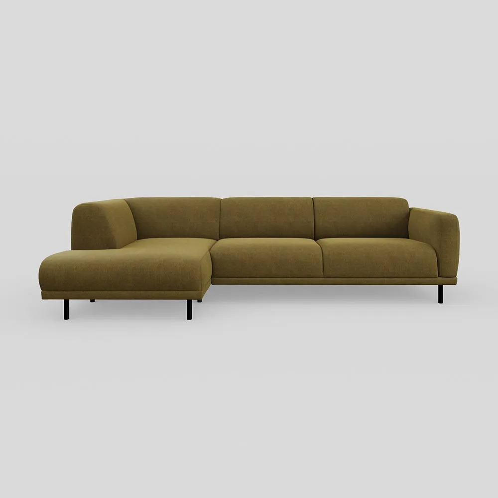 Heal's Harri 3 Str Chaise Sofa LHF Smart Luxe Velvet Peridot 1