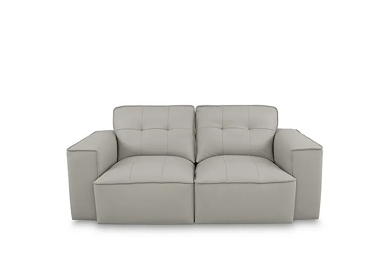 Cushino 2 Seater Leather Sofa - Light Grey - Sofas and Armchairs - In Time for Christmas