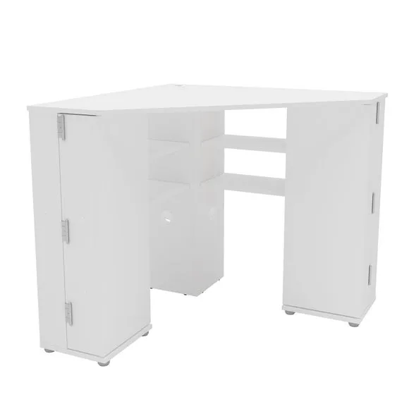 Elena Corner Dressing Table, White 3
