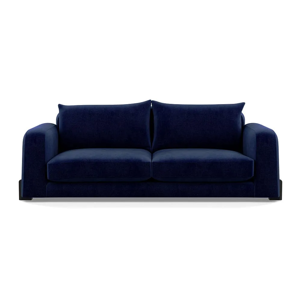 Heal's Nuvola 4 Seater Sofa Smart Luxe Velvet Midnight Black Beech Feet 1