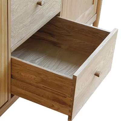 Ercol Teramo 3 Door Wardrobe, Brown Oak | Barker & Stonehouse 3
