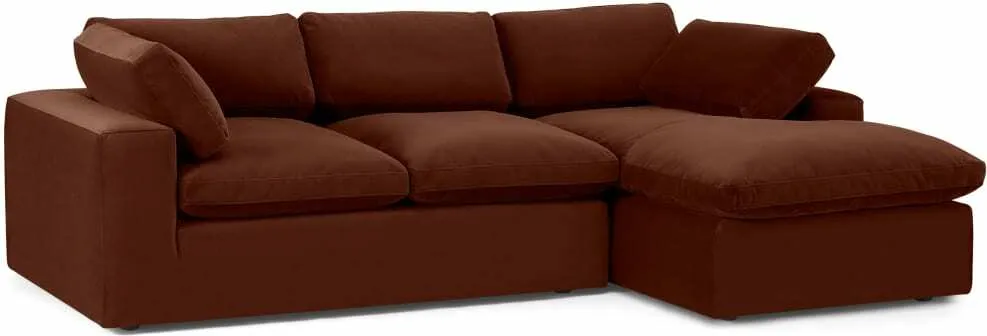 Samona Right Hand Facing Chaise End Sofa, Amber Velvet