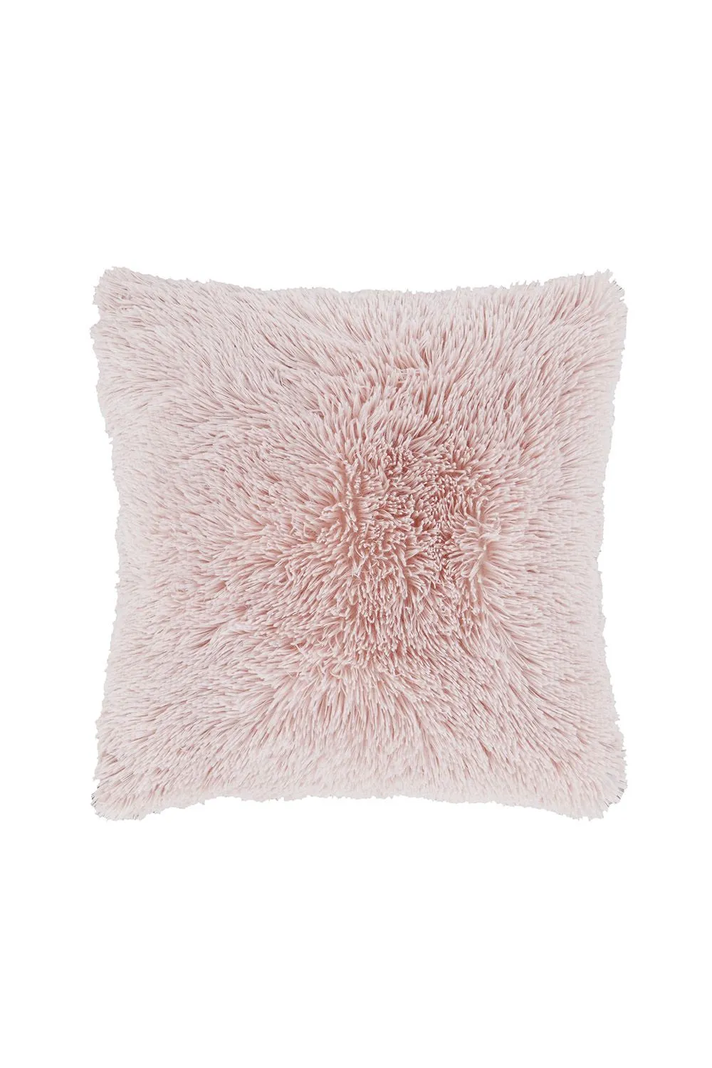 Catherine Lansfield 'Cuddly' Faux Fur Heart Cushion in Pink 1