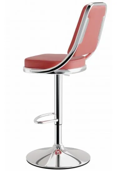 netfurniture Romano Bar Stool Red Rest Height Adjustable 2