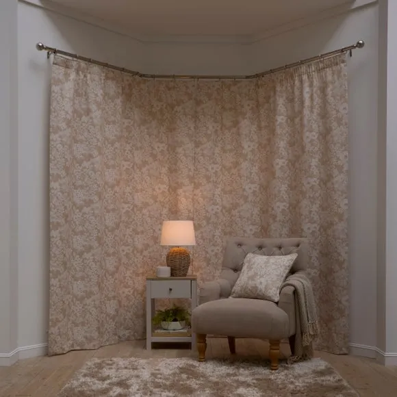 Sofia Floral Pencil Pleat Curtains 4