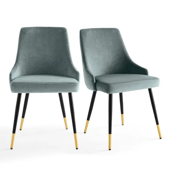 Ariana Set of 2 Dining Chairs, Velvet 5