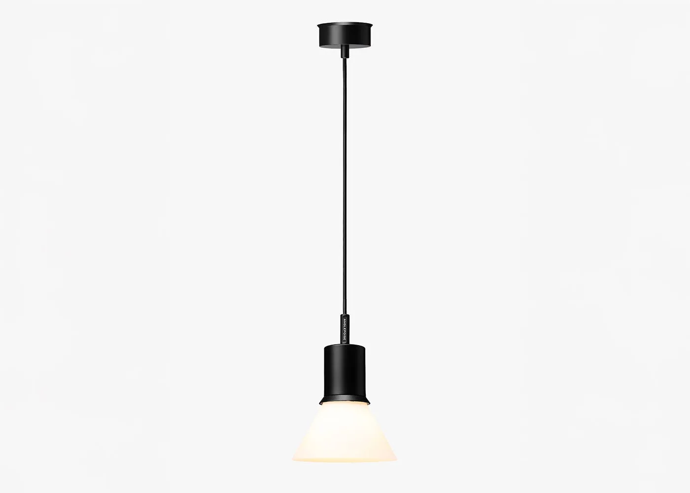 Anglepoise Type 80 Glass Pendant Light Matte Black/Opal White