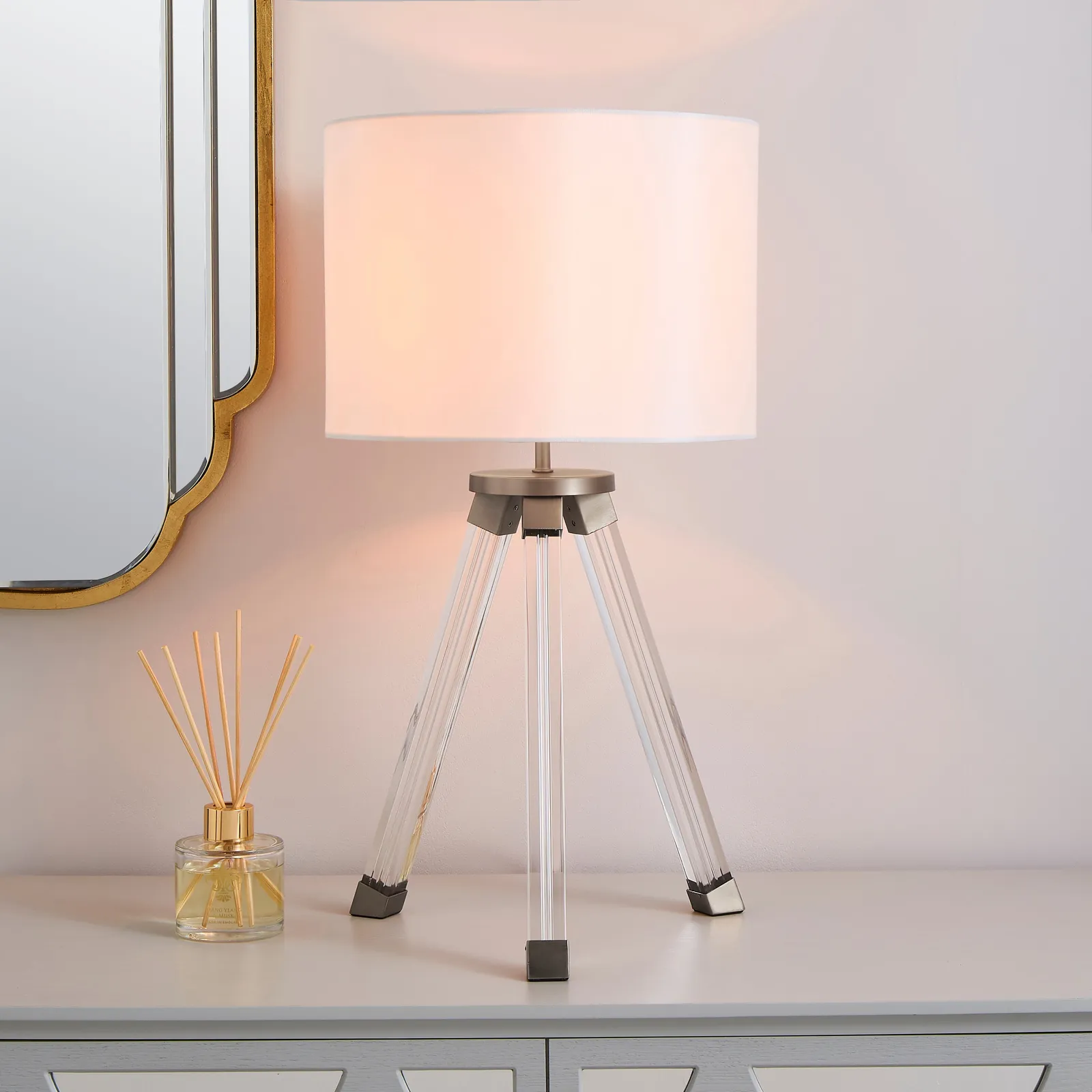 Hotel Finley Tripod Table Lamp Silver