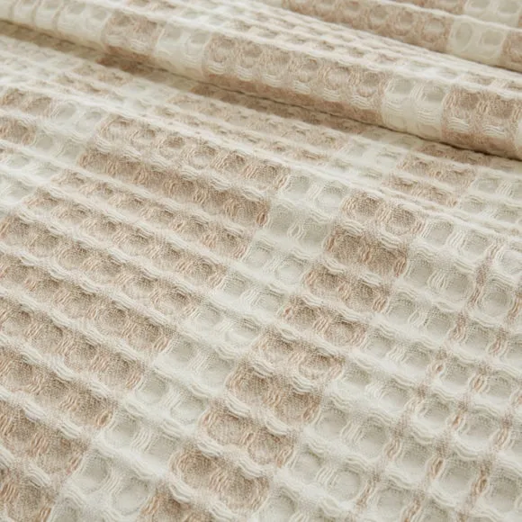 Hayden Waffle 100% Cotton Throw Blanket 2