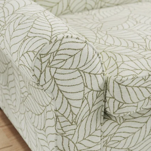 Flori Woven Leaf Fabric Armchair 5