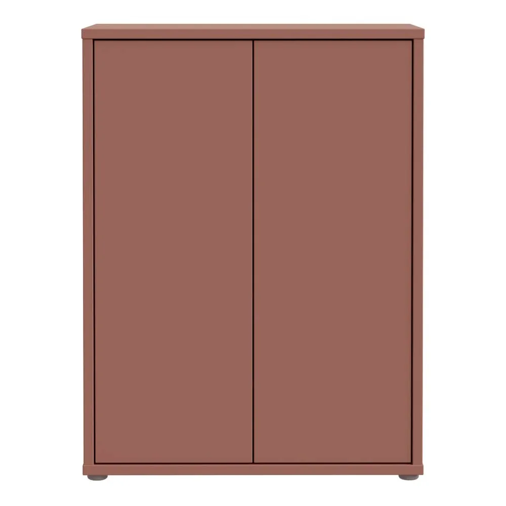 Furniture To Go Alice Springs Shoe Cabinet with 2 Doors Push-to-Open in Terracotta 3