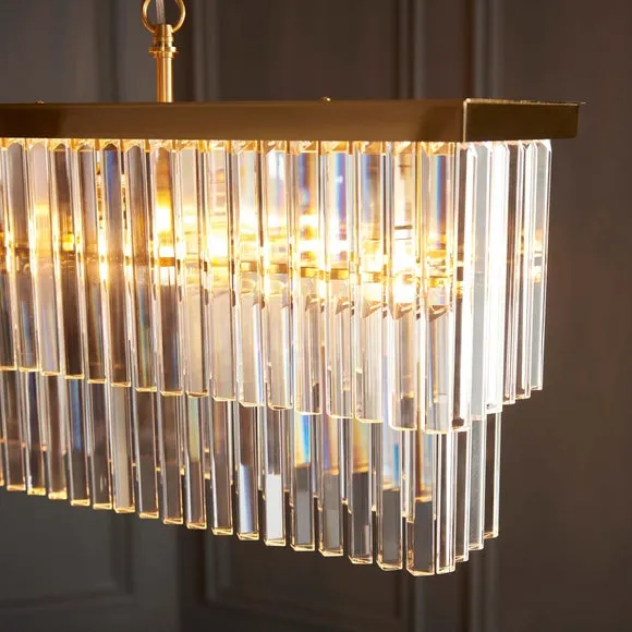 Vogue Corinne 4 Light Adjustable Linear Chandelier 3